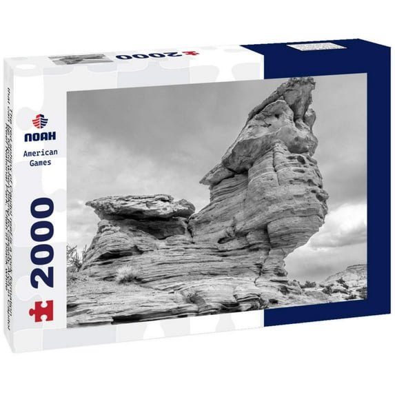 Noah Jigsaw Puzzle The red sphinx of Capitol reef is a rock formation that can be found when hiking to Cassidy Arch in Capitol Reef National Park, Utah in black white 2000 pieces