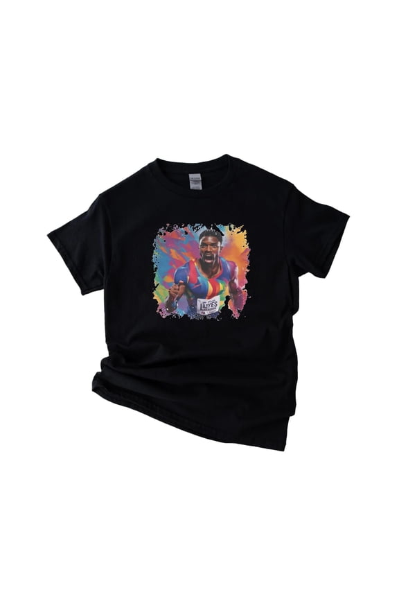 Noah Lyles American Sprinter Track Field Color Splash Graphic Unisex T-Shirt Y2648, Up to Size 5XL