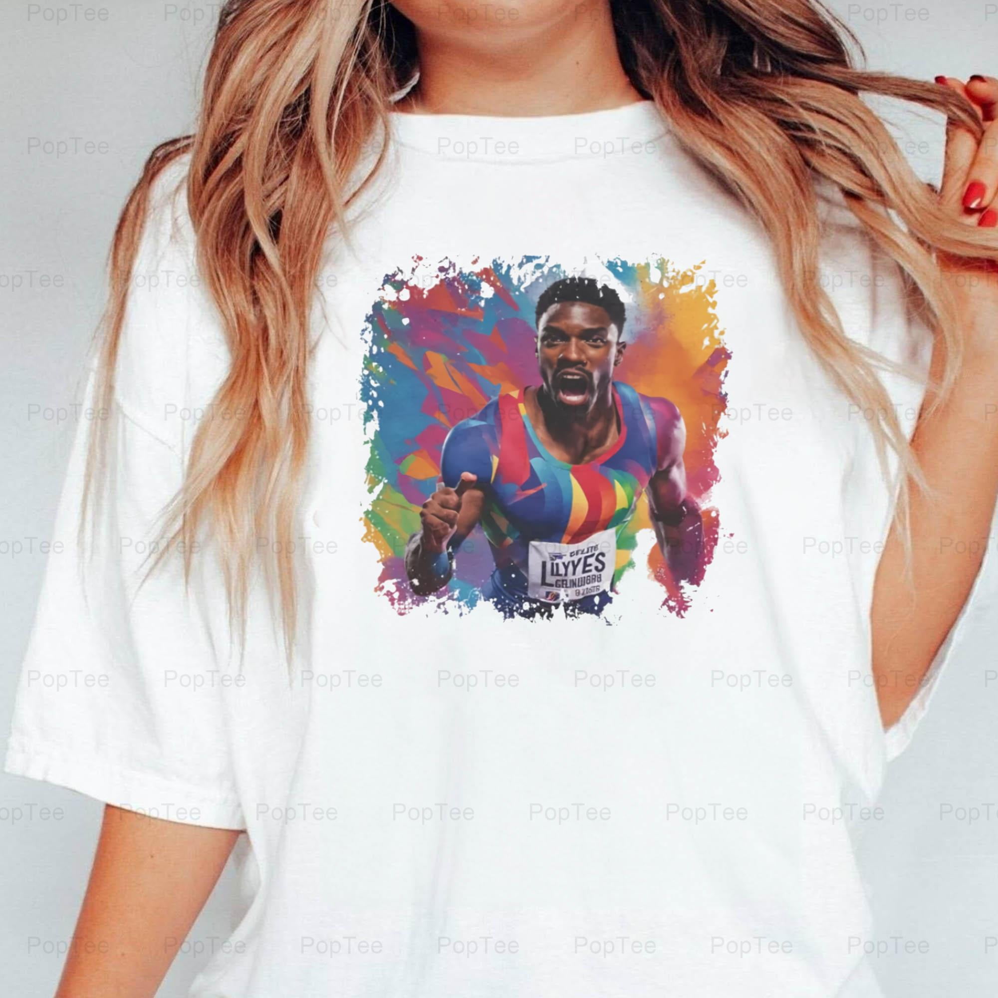 Noah Lyles American Sprinter Track and Field Color Splash T Shirt Noah Lyles American Sprinter Track and Field Color Splash T Shirt