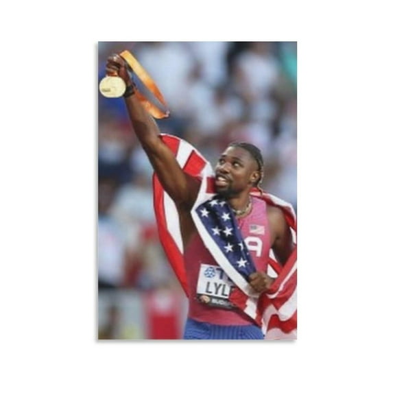 Noah Lyles Track And Field Athlete Poster Poster Decorative Painting Canvas Wall Art Living Room Posters Bedroom Painting