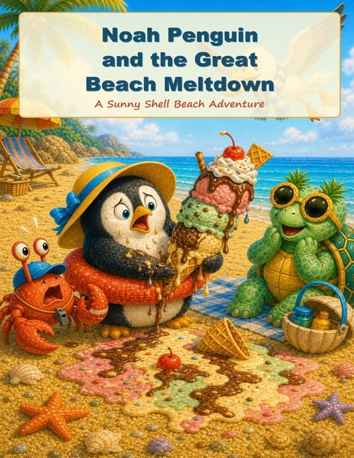 Noah Penguin's Silly Seaside Stories Noah Penguin and the Great Beach Meltdown: A Funny Sunny Shell Beach Adventure, (Paperback)