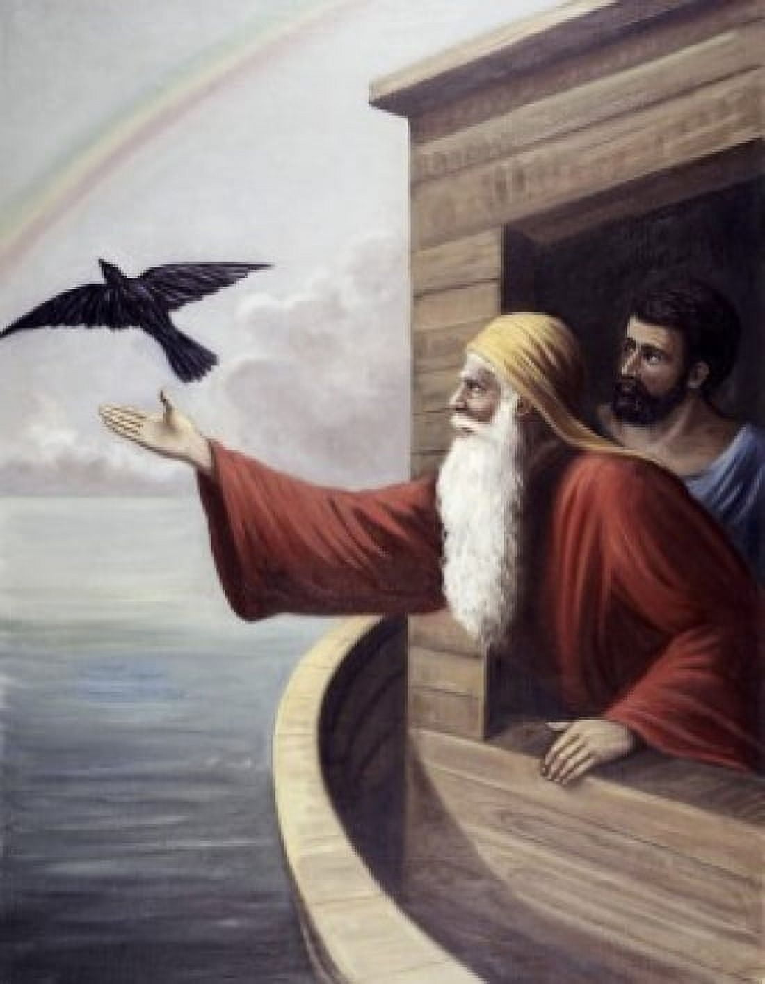 Noah Releasing the Raven Vittorio Bianchini (1797-1880 Italian) Canvas Art - Vittorio Bianchini (24 x 36)