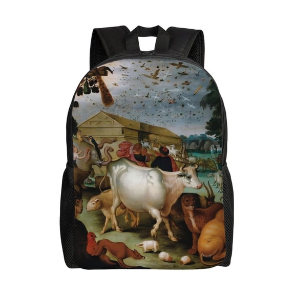 Noah'S Ark Backpack Casual Daypack Large Capacity Travel Work College Back Pack Novelty Computer Bag Laptop Bag