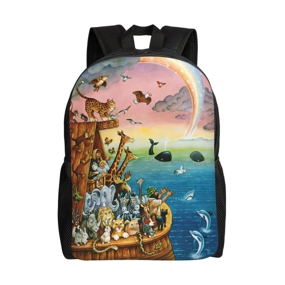 Noah'S Ark Backpack Lightweight Daypack Large Capacity Travel Work College Back Pack Novelty Backpacks Laptop Bag