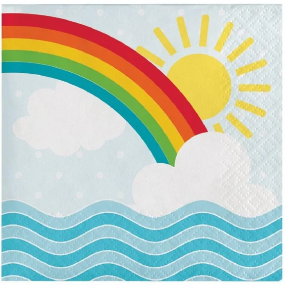 Noah'S Ark Cute Cartoon Animals Boat Baby Shower Party Paper Beverage Napkins