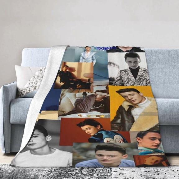 Noah Schnapp Collage Blanket Soft Warm Fleece Blanket for Sofa Office Car Camping Yoga Travel Throw Blankets 60"X50"