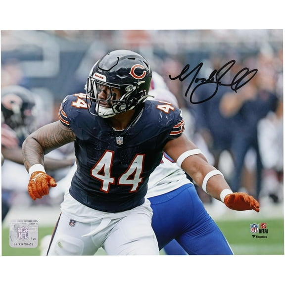 Noah Sewell Chicago Bears Autographed 8" x 10" Horizontal Action Photograph - Fanatics Authentic Certified