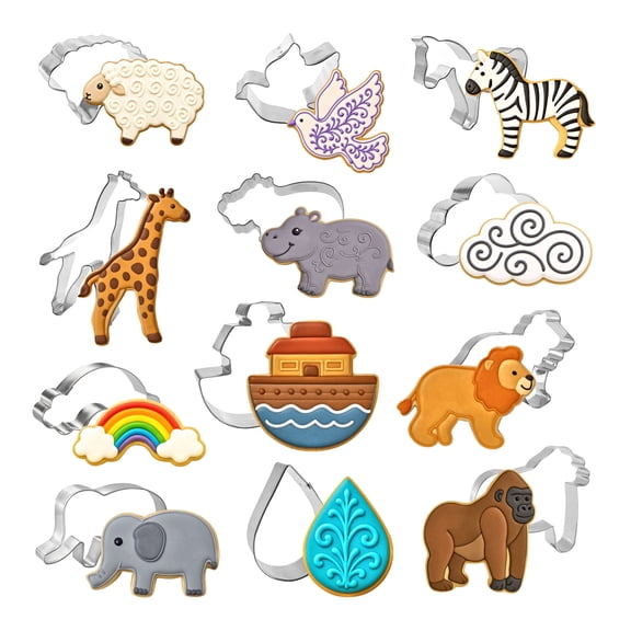 Noah's Ark 12 Piece Cookie Cutter Set - The Cookie Cutter Shop - Tin Plate Steel