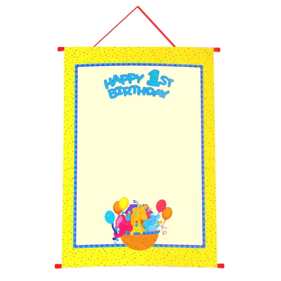 Noah's Ark 1st Birthday Signature Poster (1ct)