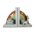 thumbnail image 1 of Noah’s Ark Animals Bookends NEW Rainbow and White 7.5 x 5.5 x 3.5 Demdaco, 1 of 2