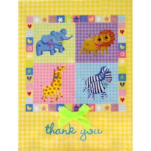 Noah's Ark Baby Shower Thank You Notes w/ Envelopes (8ct)