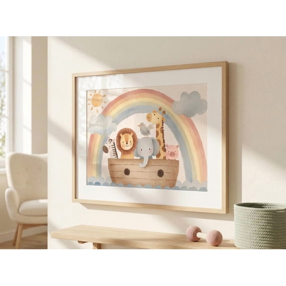 Noah’s Ark Christian Nursery Wall Art
