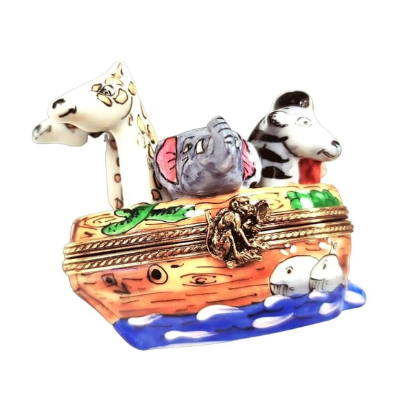 Noah's Ark Limoges Box for Collectors Limoges Box Porcelain Figurine