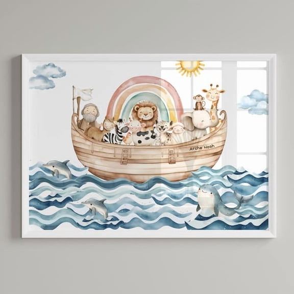 Noah’s Ark Nursery Bible Wall Art Print