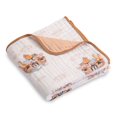 thumbnail image 1 of LollyBanks Muslin Baby Quilt, 100% Cotton 6-Layer Lightweight Blanket, 47 x 47 inch,Noah's Ark, 1 of 6