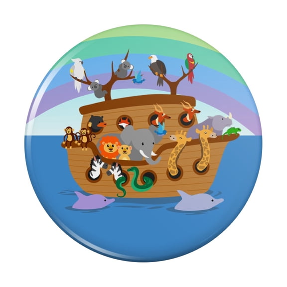 Noah's Ark with Animals Kitchen Refrigerator Locker Button Magnet
