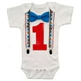 thumbnail image 1 of Noah's Boytique Baby Boys First Birthday Construction Theme Party Outfit 12-18 M Blue, 1 of 2