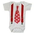 thumbnail image 1 of Noah's Boytique Baby Boys Santa Tie Christmas Outfit 3-6 Months Red, 1 of 4