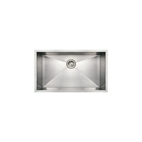 Whitehaus Noah's Collection Brushed Stainless Steel Commercial Single Bowl Undermount Sink