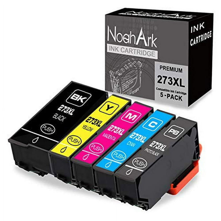 NoahArk 5 Packs 273XL Remanufacture Ink Cartridge Replacement for Epson  273XL 273 XL T273XL for Expression Premium XP-520 XP-800 XP-600 XP-610 XP-620  XP-820 XP-810 Printer (1BK/1PBK/1C/1M/1Y 