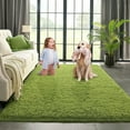 thumbnail image 1 of Noahas Area Rug Shaggy Accent Carpets, Green, 5x8 ft, 1 of 7