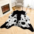 thumbnail image 1 of Noahas Faux Cowhide Rug Cow Print Area Rug for Bedroom Living Room Home Decor Western Floor Carpet,4.6'x5.2',Black & White, 1 of 7