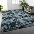 thumbnail image 1 of Noahas Fluffy Area Rug for Living Room Bedroom, 6 x 9 Tie-Dyed Blue Grey Rug Fuzzy Non-Slip Modern Carpet Ultra Soft Faux Fur Rugs for Dorm Kids Room Home Decor, 1 of 7