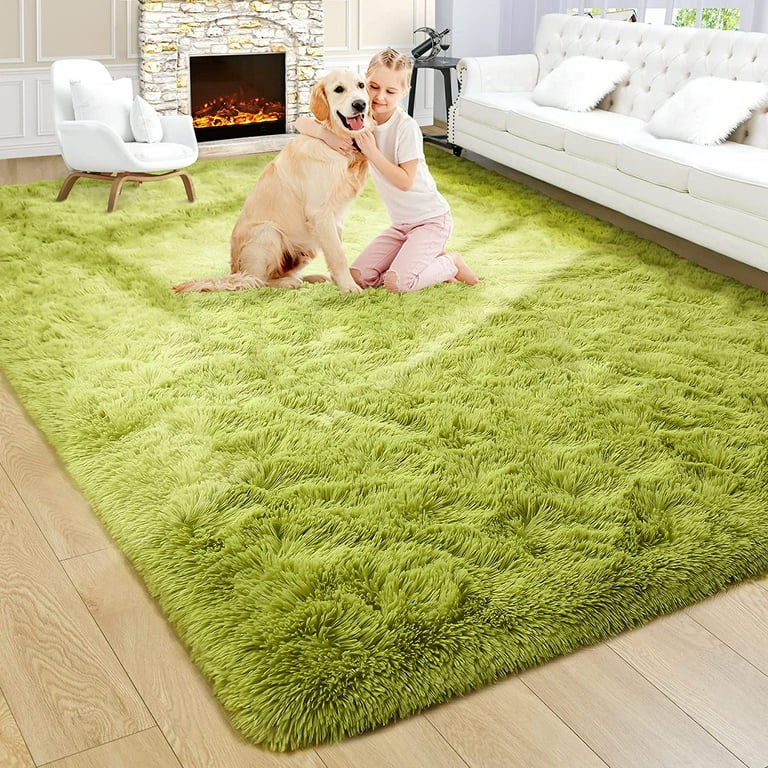 Thick Shaggy Large Rugs Non Slip Hallway Runner Rug Living Room