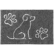 Noahas Indoor Door Mat Entryway Rug Traps Mud and Water, Chenille Doormat for Muddy Shoes and Dog Paws, Machine Washable Doormat, Front Door Mat, Busy Area Dog Rugs for Floors, Entrance, 24x36 Grey