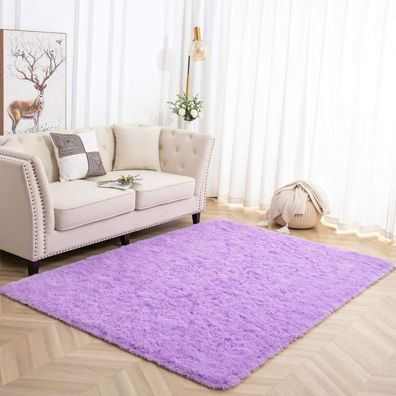 Noahas Luxury Fluffy Rugs Fluffy Carpet For Living Room for Bedroom Home Decor Nursery Rug 5.3'x7.5',Purple