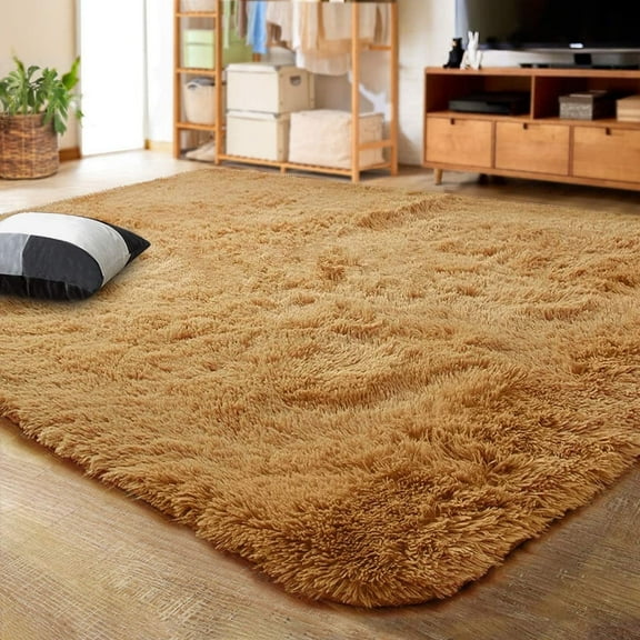 Noahas Luxury Fluffy Rugs Ultra Soft Shag Rug for Bedroom Living Room Kids Room, Children,6'x9',Khaki