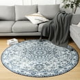 thumbnail image 1 of Noahas Round Traditional Persian Area Rug, Blue , 4' x 4', 1 of 7