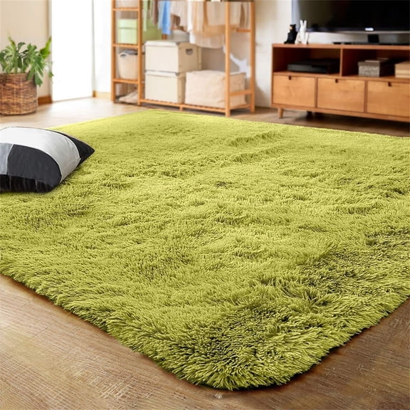 Noahas Soft Fluffy Area Rug Modern Shaggy Bedroom Rugs for Kids Room Nursery Rug Floor Carpets, 3'x 5',Grass Green