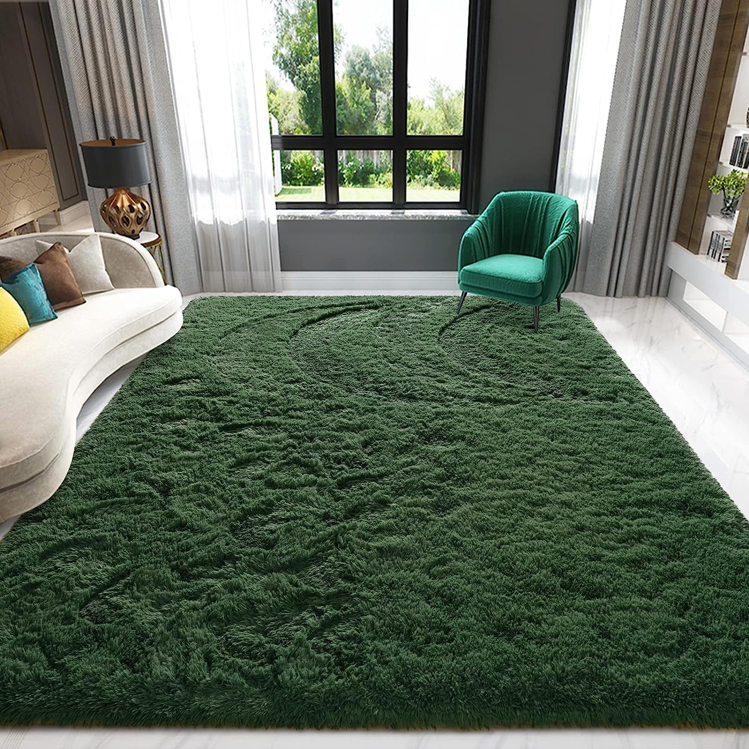Noahas Soft Fluffy Area Rug for Living Room Bedroom Shaggy Accent