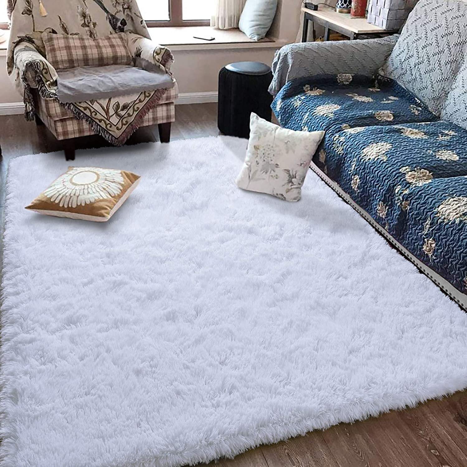 Shaggy Area Rugs for Living Room Bedroom Rug Modern Ultra Soft Fuzzy Throw  Carpets for Kids Girls Boys Pets Room Fluffy Rugs (2X3 Feet, Coffee)
