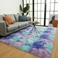 thumbnail image 1 of Noahas Soft Fluffy Rainbow Rugs for Girls Bedroom 4x6, Shaggy Kids Playroom Rugs, Colorful Plush Rug for Living Room Nursery, Cute Fuzzy Carpet Home Decor Mat for Baby Toddlers Teens, Blue Purple, 1 of 8