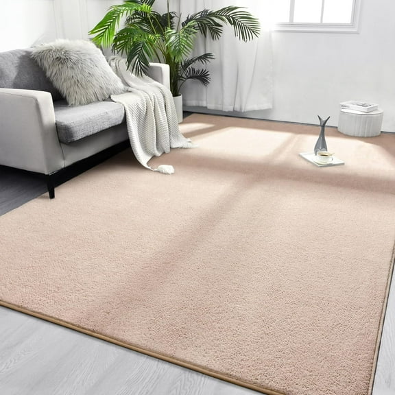 Noahas Soft Low Pile Rug Modern Area Rugs for Bedroom Living Room,Suitable for Boys Girls Teenagers and Adults with Super Soft Touch , Beige , 4' x 6'