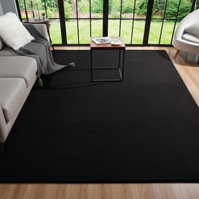 Noahas Soft Low Pile Rug Modern Area Rugs for Bedroom Living Room,Suitable for Boys Girls Teenagers and Adults with Super Soft Touch , Black , 4' x 6'