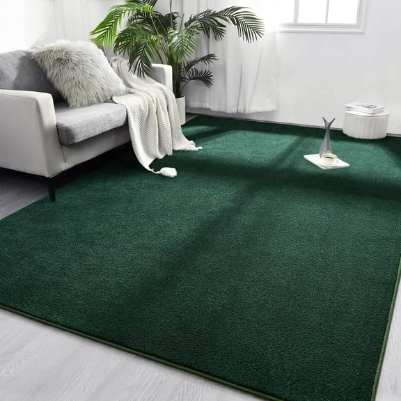 Noahas Soft Low Pile Rug Modern Area Rugs for Bedroom Living Room,Suitable for Boys Girls Teenagers and Adults with Super Soft Touch , Dark Green , 5' x 8'