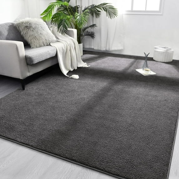 Noahas Soft Low Pile Rug Modern Area Rugs for Bedroom Living Room,Suitable for Boys Girls Teenagers and Adults with Super Soft Touch , Dark Grey , 4' x 6'