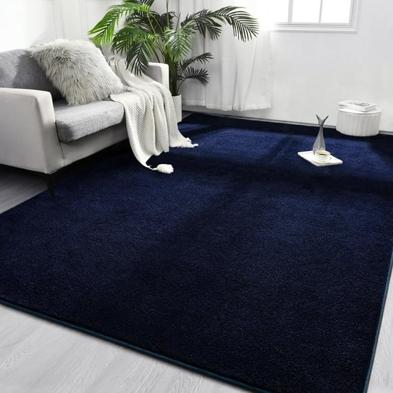 Noahas Soft Low Pile Rug Modern Area Rugs for Bedroom Living Room,Suitable for Boys Girls Teenagers and Adults with Super Soft Touch , Navy Blue , 6' x 9'