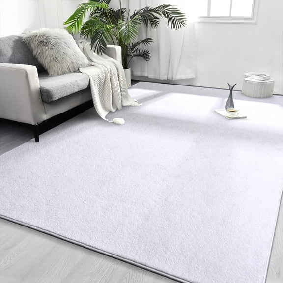 Noahas Soft Low Pile Rug Modern Area Rugs for Bedroom Living Room,Suitable for Boys Girls Teenagers and Adults with Super Soft Touch , White , 4' x 6'