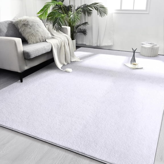 Noahas Soft Low Pile Rug Modern Area Rugs for Bedroom Living Room,Suitable for Boys Girls Teenagers and Adults with Super Soft Touch , White , 6' x 9'