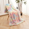 thumbnail image 1 of Noahas Ultra Plush Rainbow Blanket For Couch Bed Sofa Girls Kids , 60"x80", 1 of 7