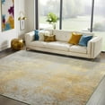 thumbnail image 1 of Noahas Washable Wool Abstract Area Rug for Living Room Bedroom ,Upgraded TRP Non-Slip Backing ,Low Pile Indoor Decorative Rug ,Beige and Yellow ,5' x 7', 1 of 7