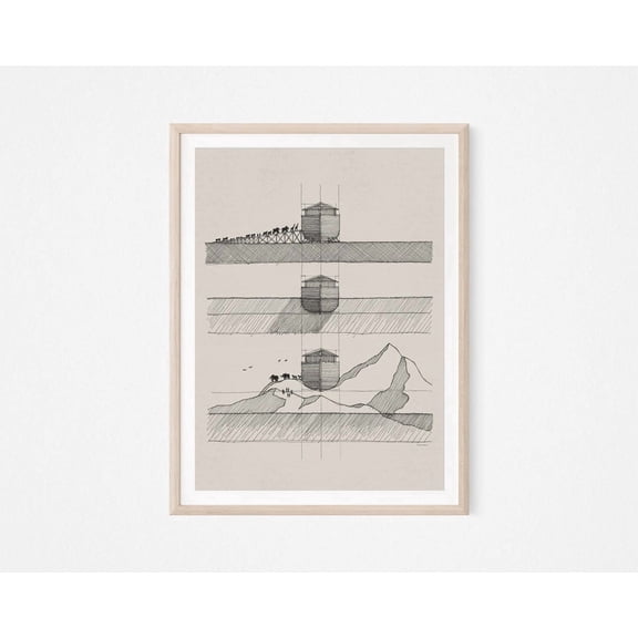 Noahs Ark Bible Noah Nautical Boat Ship Poster, Refined Christian Faith Theme For Living Room And Gallery Wall Decor