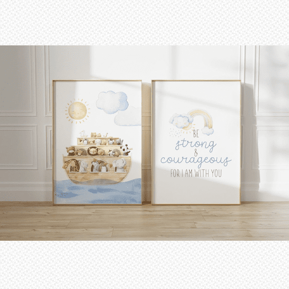 Noahs Ark Christian Nursery Poster Prints, Poster Only
