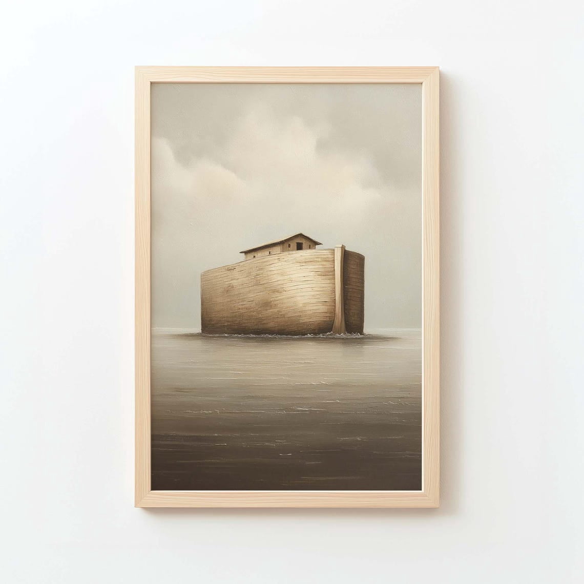 Noahs Ark Neutral - Christian Wall - Minimalist Bible Story Decor ...