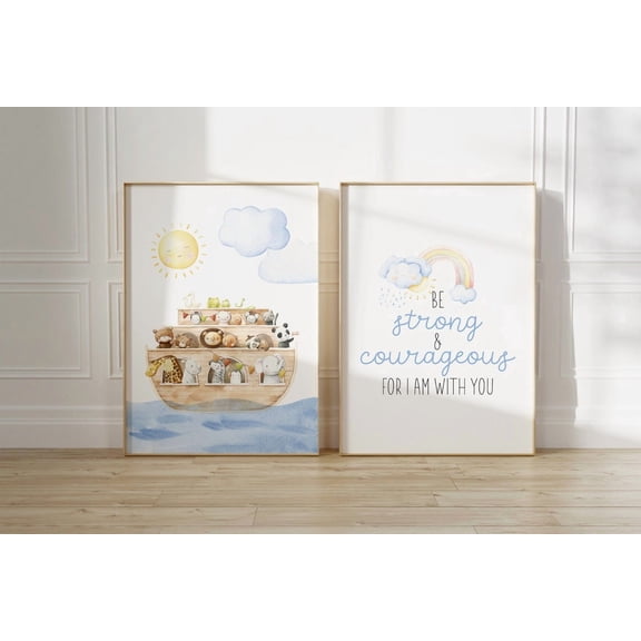 Noahs Ark Prints Set For Christian Nursery Decor