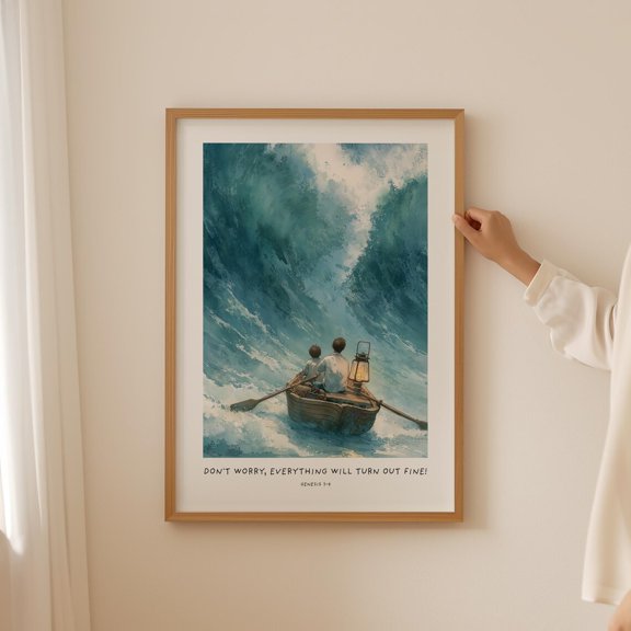 Noahs Ark Wall Art Christian Home Decor Unframed Paper Print